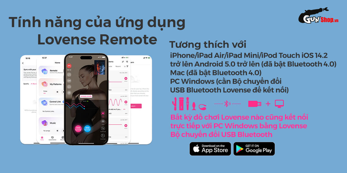 Máy massage kẹp vú Lovense Gemini rung điểm G thỏa mãn nữ