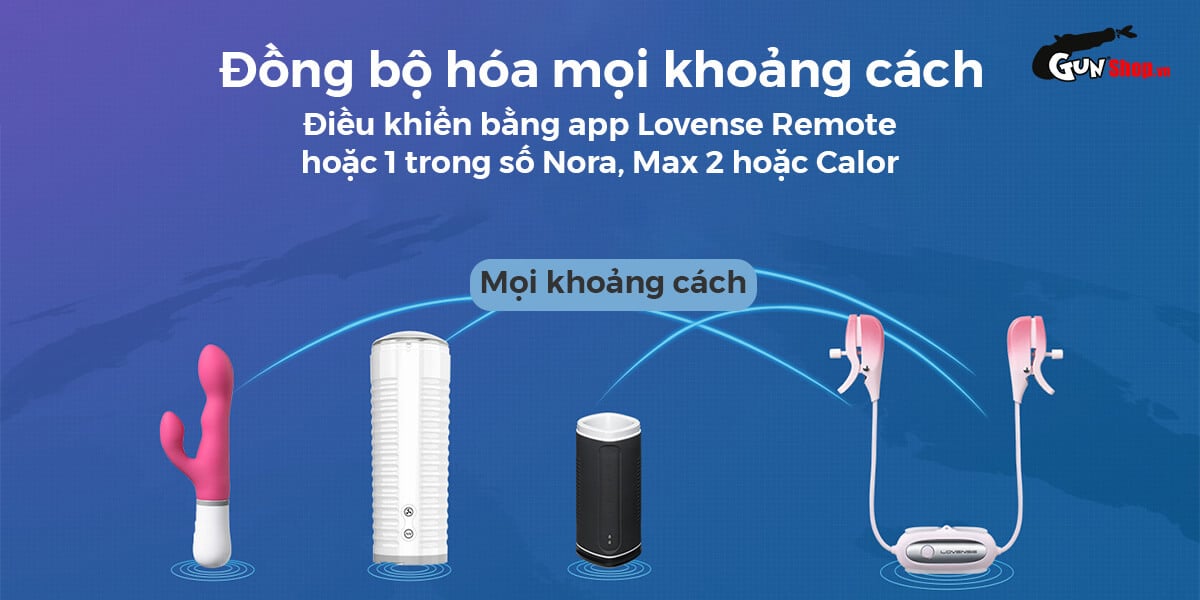 Máy massage kẹp vú Lovense Gemini rung điểm G thỏa mãn nữ