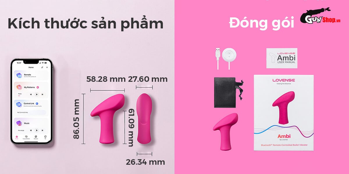 Địa chỉ bán Máy massage điểm G Lovense Ambi điều khiển qua app điện thoại chính hãng