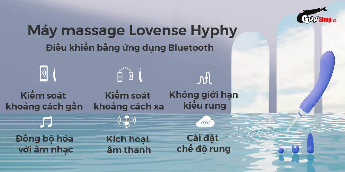 Lovense Hyphy 2 đầu điều khiển app máy massage kích thích G
