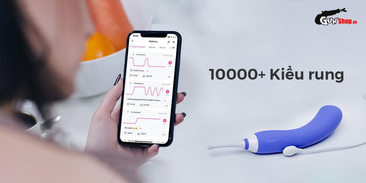 Lovense Hyphy 2 đầu điều khiển app máy massage kích thích G