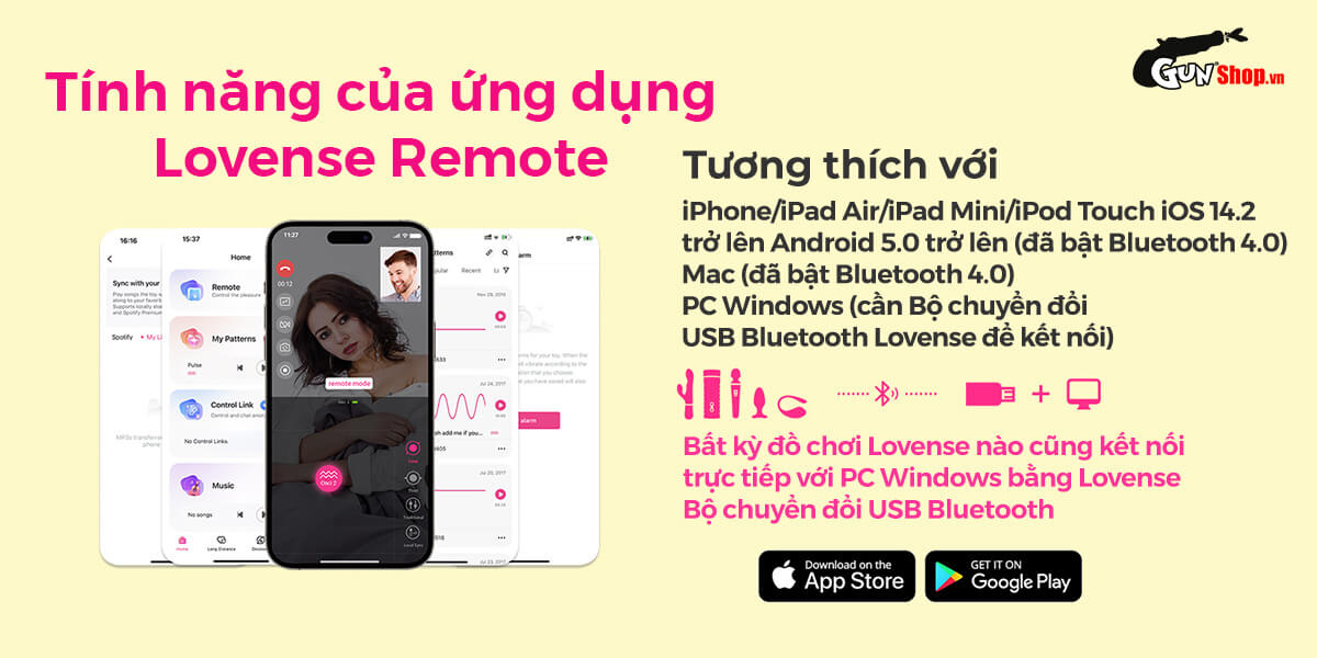 Máy massage Lovense Osci 2 kích thích điểm G điều khiển Bluetooth