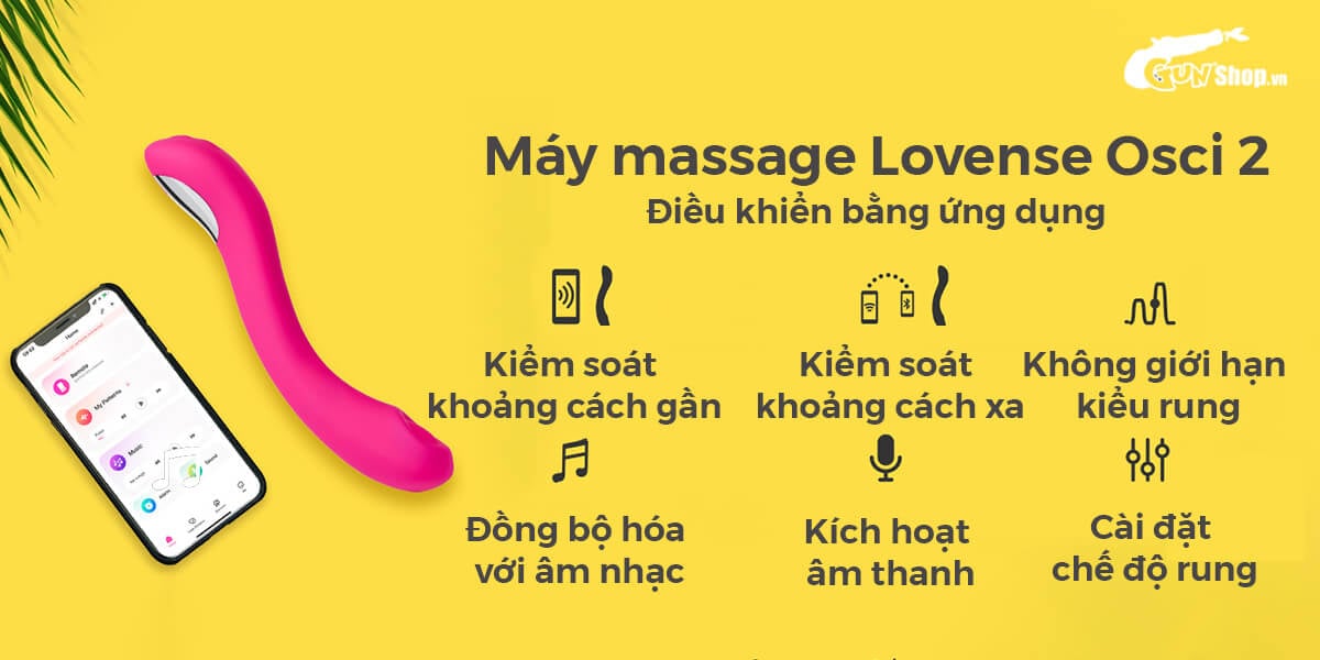 Máy massage Lovense Osci 2 kích thích điểm G điều khiển Bluetooth