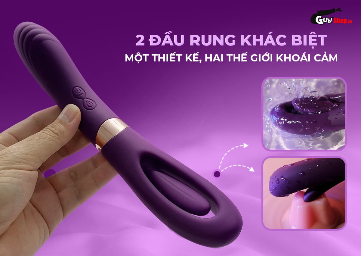 Que rung 2 đầu Lisa Fingerslap lưỡi liếm khoái cảm đa tầng cao cấp Que rung 2 đầu Lisa Fingerslap lưỡi liếm khoái cảm đa tầng cao cấp
