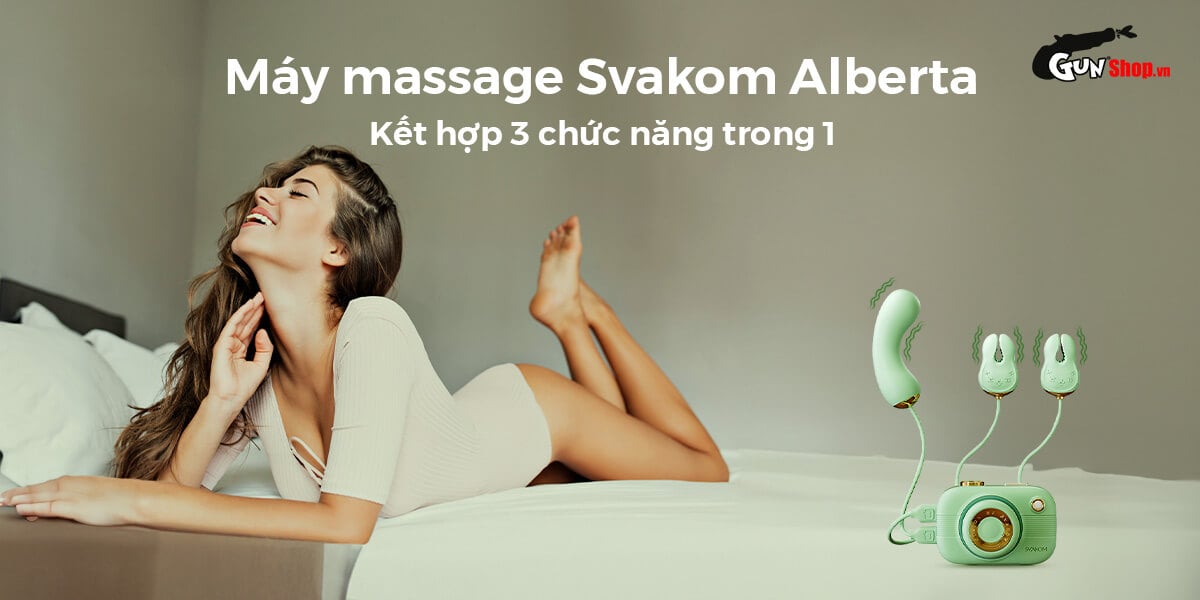 Kho sỉ Máy bú hút Svakom Alberta hình máy ảnh kèm 3 đầu phụ kích thích loại tốt