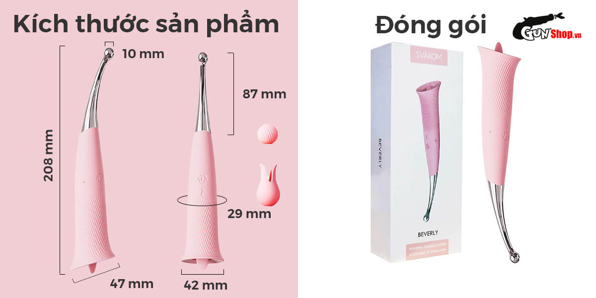 So sánh Máy massage 2 đầu Svakom Beverly kèm lưỡi liếm kích thích điểm G mới nhất