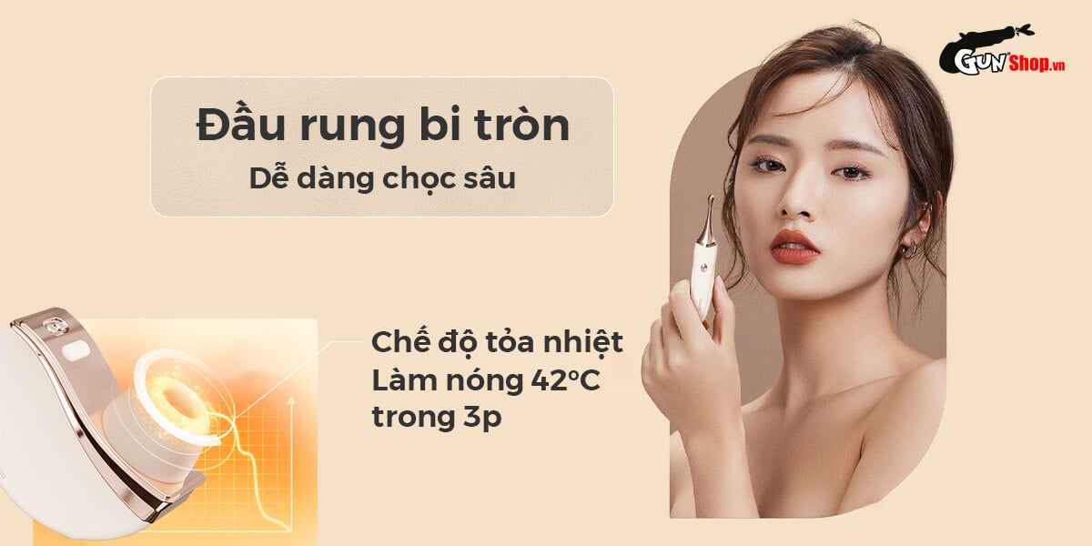 Máy massage Svakom Meet Fleur rung mút tỏa nhiệt giải trí cao cấp