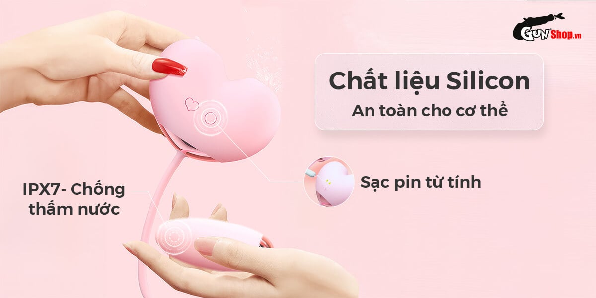 Máy bú mút 2 đầu Svakom Peach Dolphin kèm trứng rung mạnh