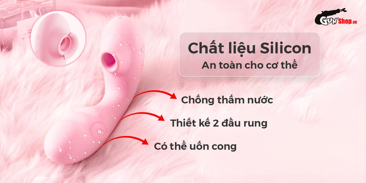 Máy massage Svakom Zemalia Tana 2 đầu rung hút nhiệt cao cấp