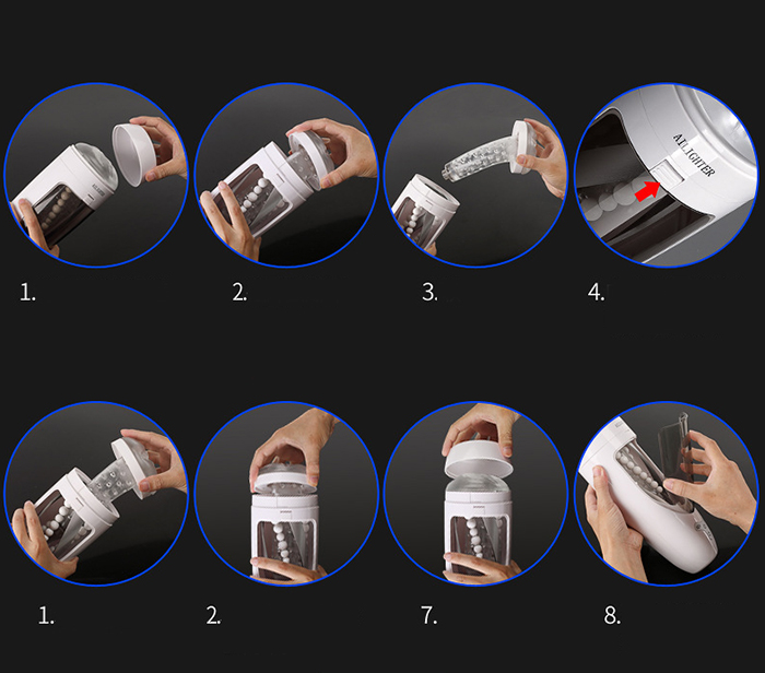 Máy thủ dâm Ailighter Juicer 3D co bóp xoay rung âm thanh thật Máy thủ dâm Ailighter Juicer 3D co bóp xoay rung âm thanh thật