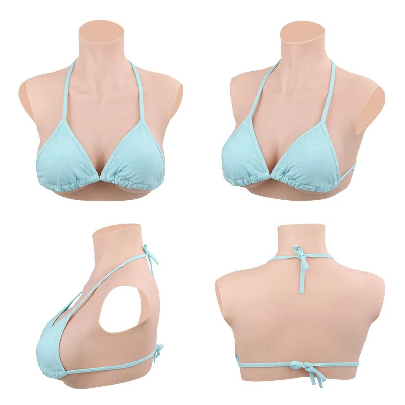 Ngực giả silicone cổ cao KUMIHO cosplay gay đồng tính nam sành điệu