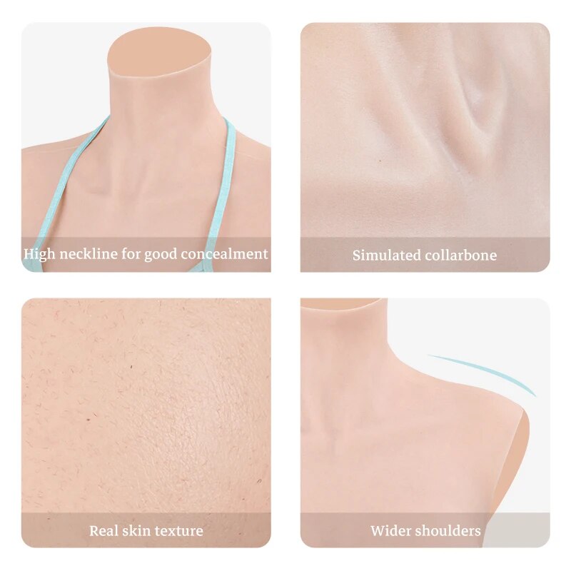 Ngực giả silicone cổ cao KUMIHO cosplay gay đồng tính nam sành điệu