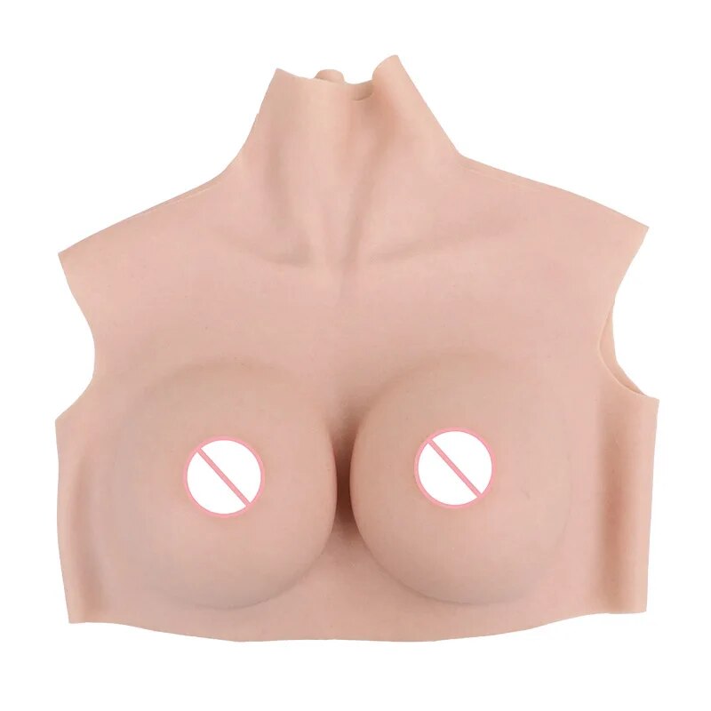 Ngực giả silicone cổ cao KUMIHO cosplay gay đồng tính nam sành điệu