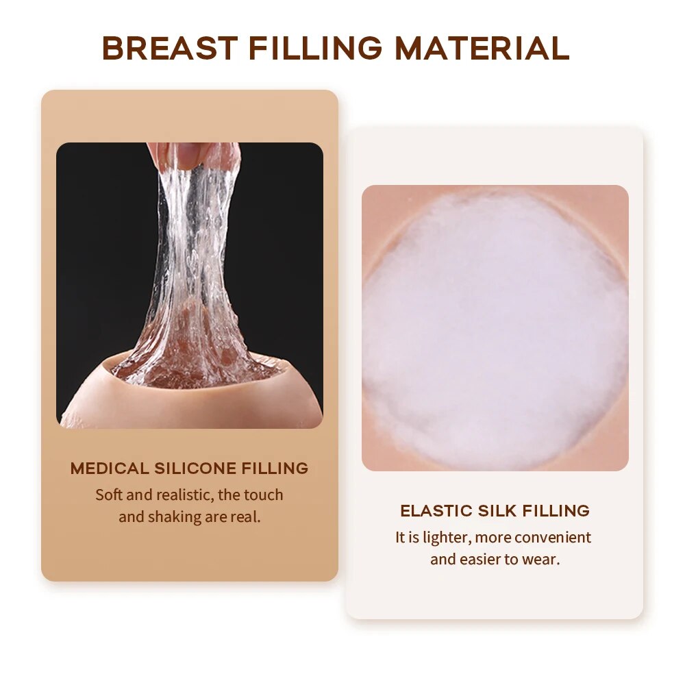 Ngực giả silicone cổ cao KUMIHO cosplay gay đồng tính nam sành điệu