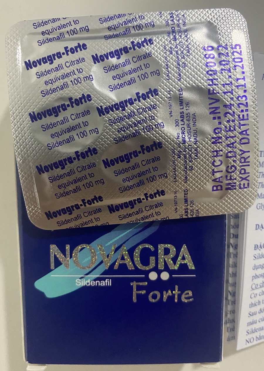 Novagra Forte 100mg Ấn Độ thuốc cương dương chống xuất tinh sớm tăng sinh lý hiệu quả