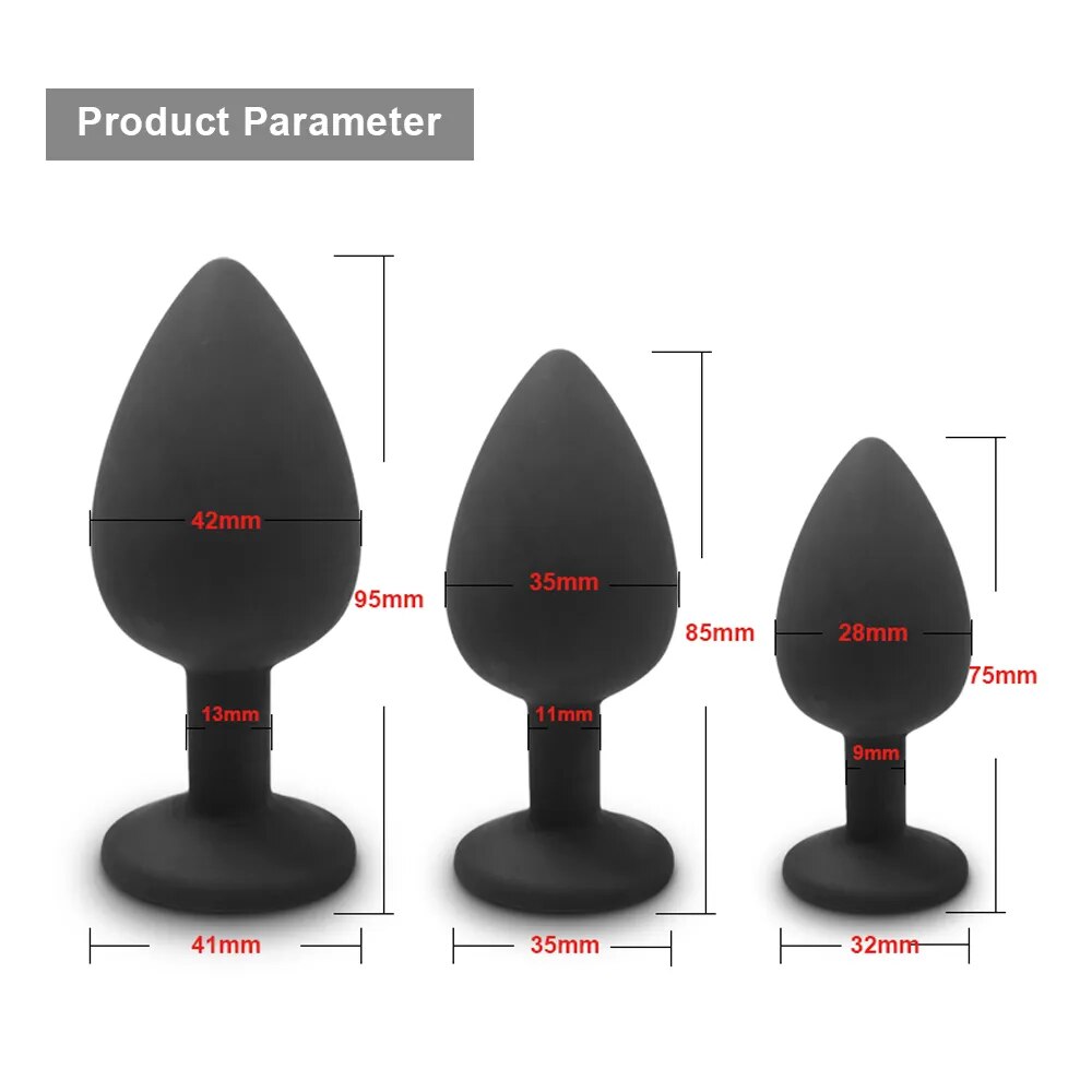 Phích Cắm Hậu Môn Silicone 3 Size Không Rung An Toàn