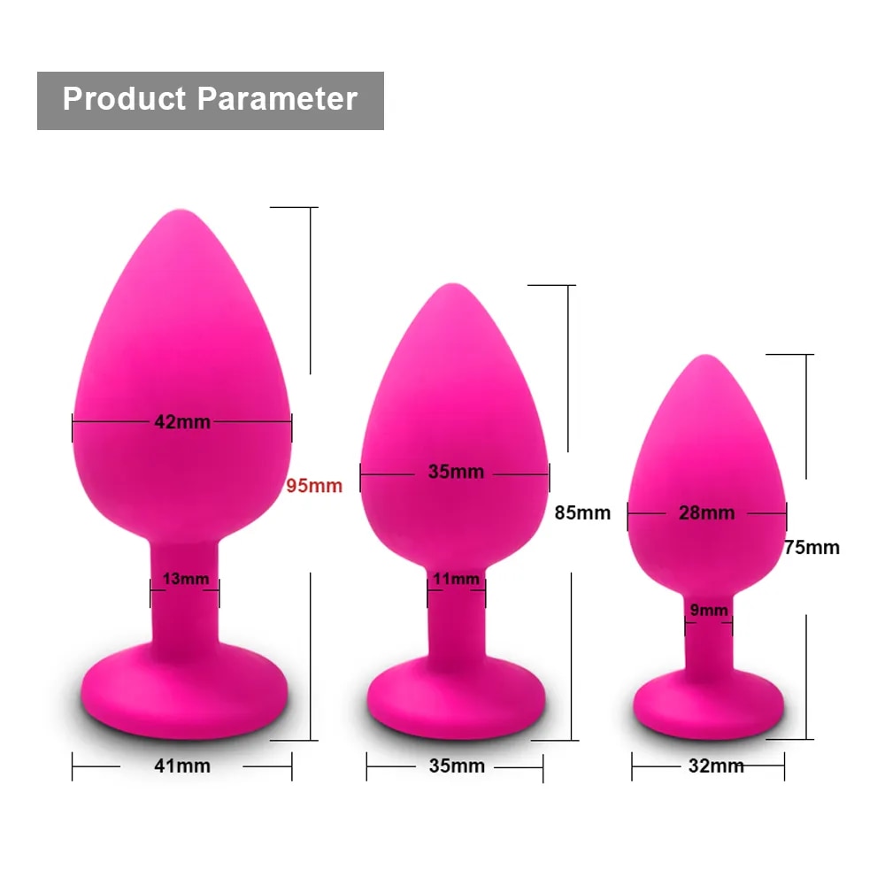 Phích Cắm Hậu Môn Silicone 3 Size Không Rung An Toàn