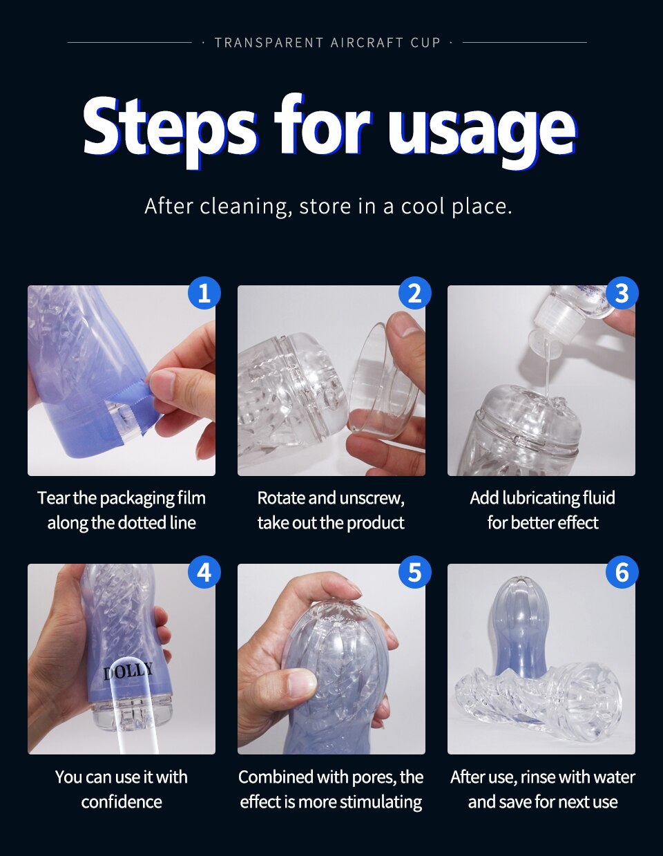 Cốc thủ dâm Dolly silicon siêu mềm trong suốt cao cấp giá tốt