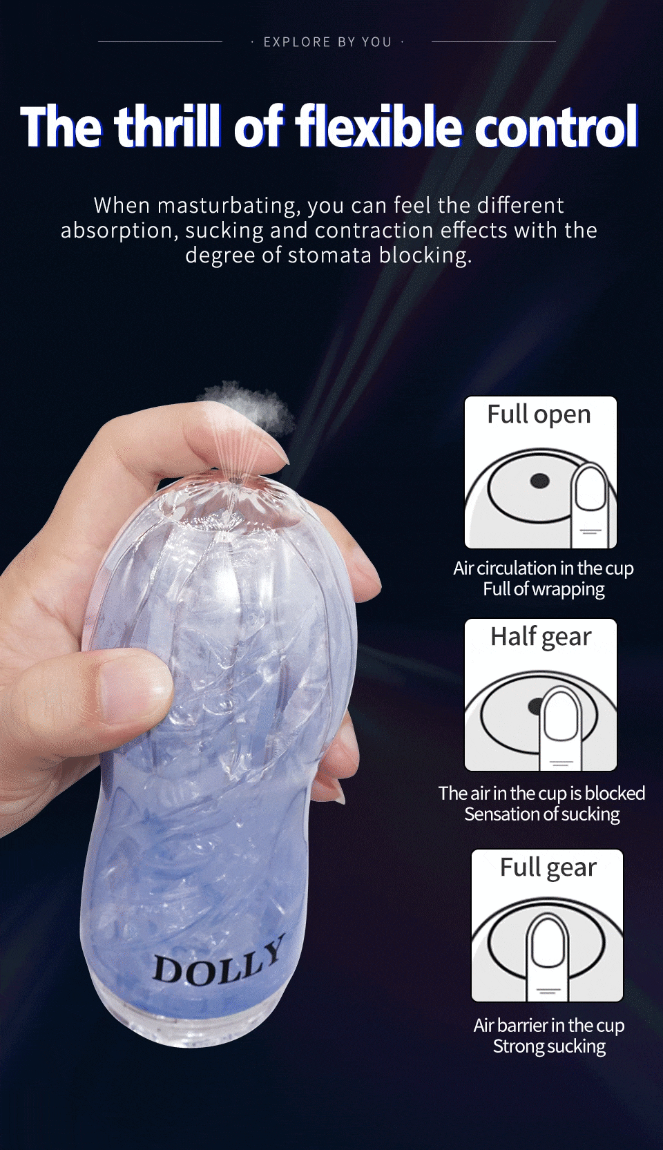 Cốc thủ dâm Dolly silicon siêu mềm trong suốt cao cấp giá tốt