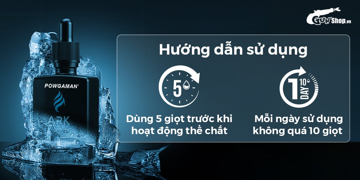 Tinh chất Powgaman Ark Drops 30ml tăng khoái cảm, bền bỉ, thăng hoa ngay Tinh chất Powgaman Ark Drops 30ml tăng khoái cảm, bền bỉ, thăng hoa ngay