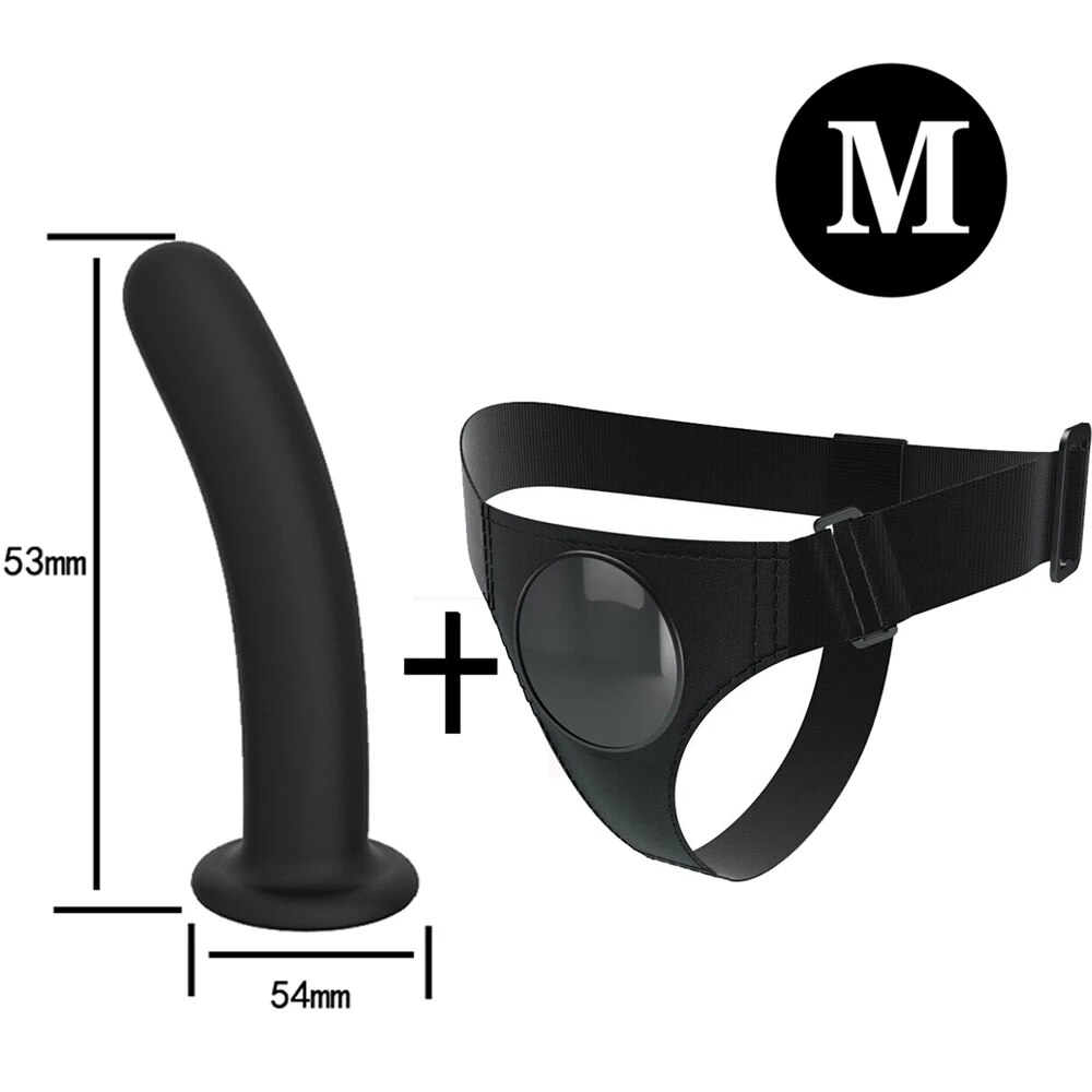 Dương vật giả silicon mềm mại dây đeo co giãn sextoy nữ đồng tính