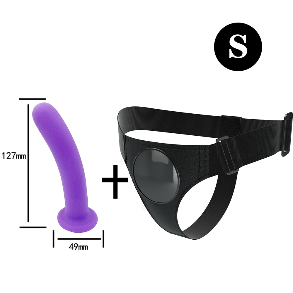 Dương vật giả silicon mềm mại dây đeo co giãn sextoy nữ đồng tính