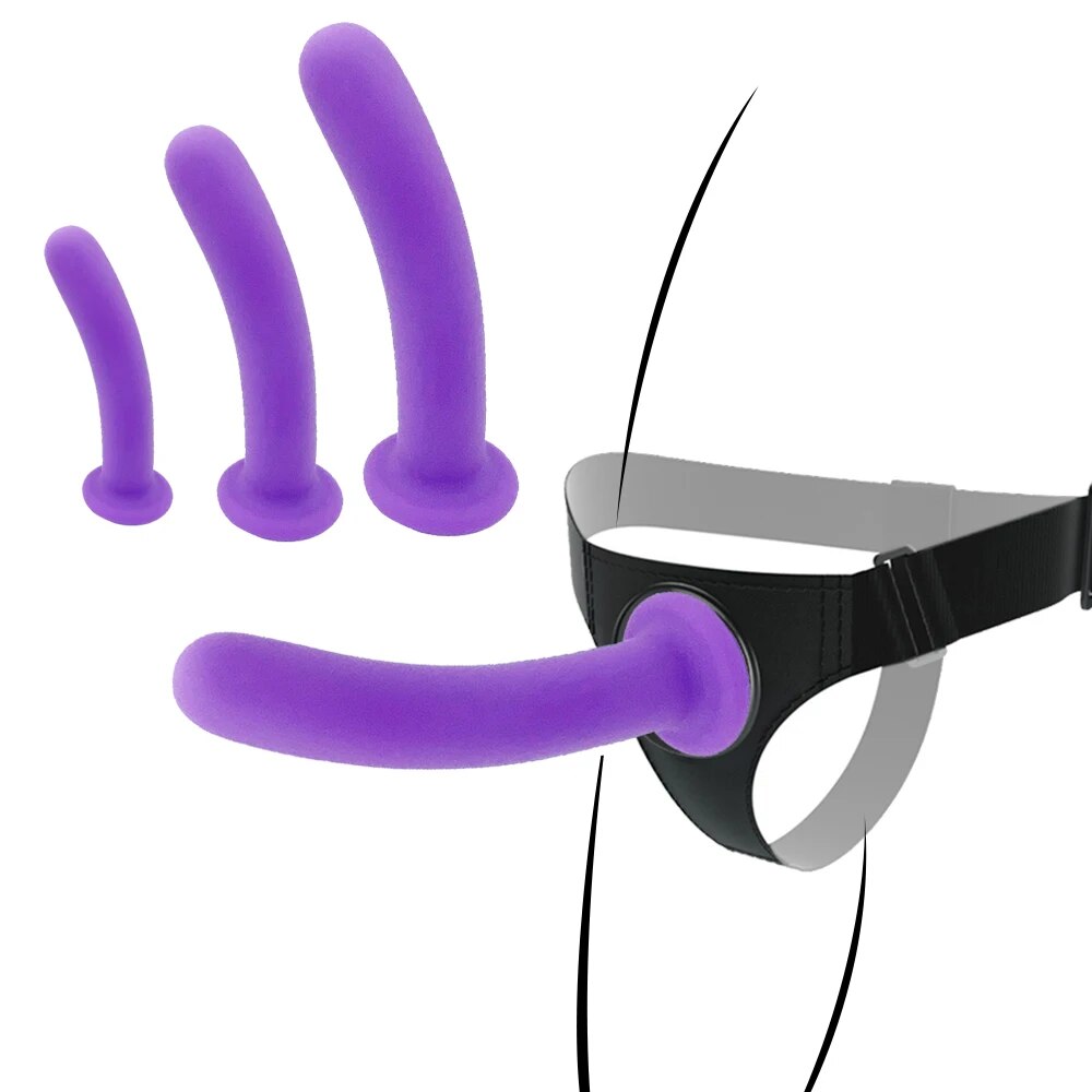 Dương vật giả silicon mềm mại dây đeo co giãn sextoy nữ đồng tính