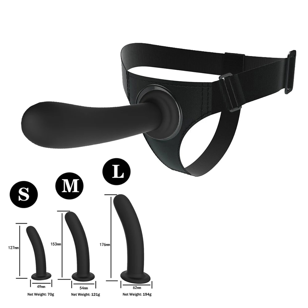 Dương vật giả silicon mềm mại dây đeo co giãn sextoy nữ đồng tính