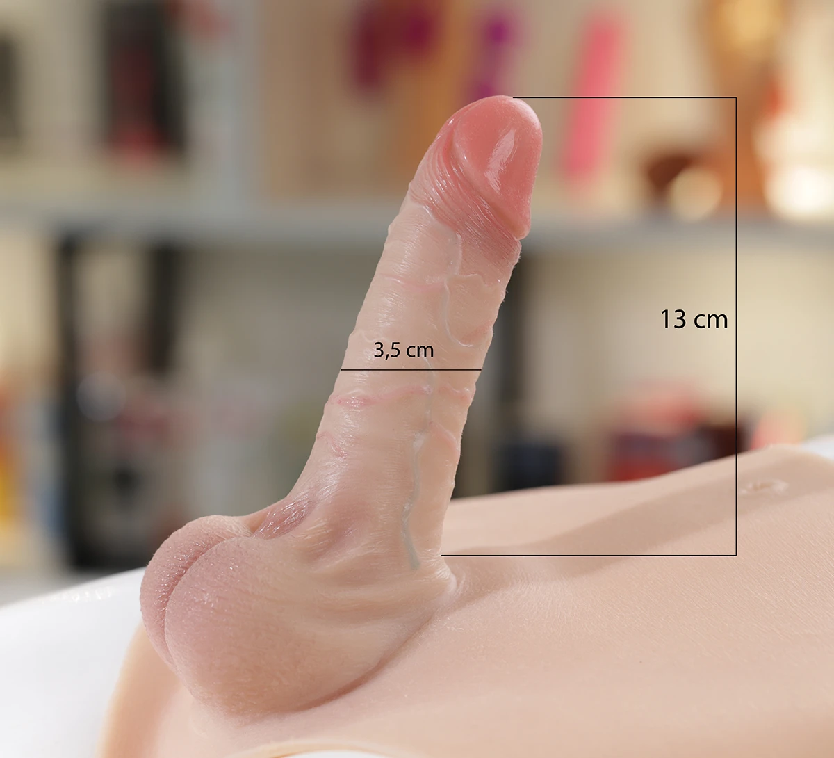 Quần silicone lót nhung Jiuai sexy gắn dương vật siêu thật cho Les