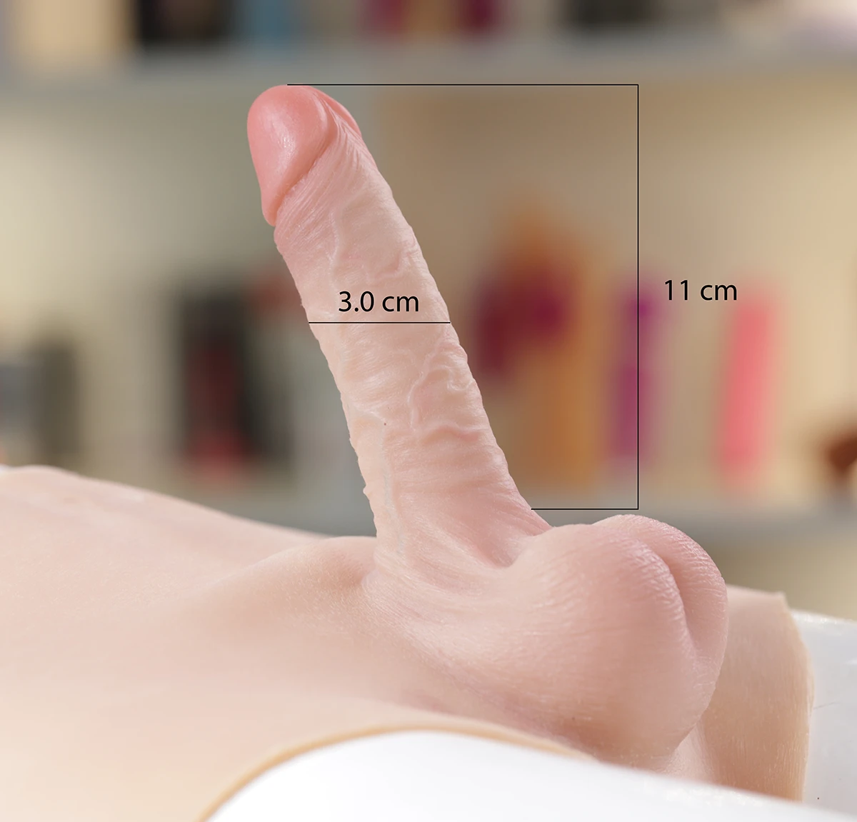 Quần silicone lót nhung Jiuai sexy gắn dương vật siêu thật cho Les