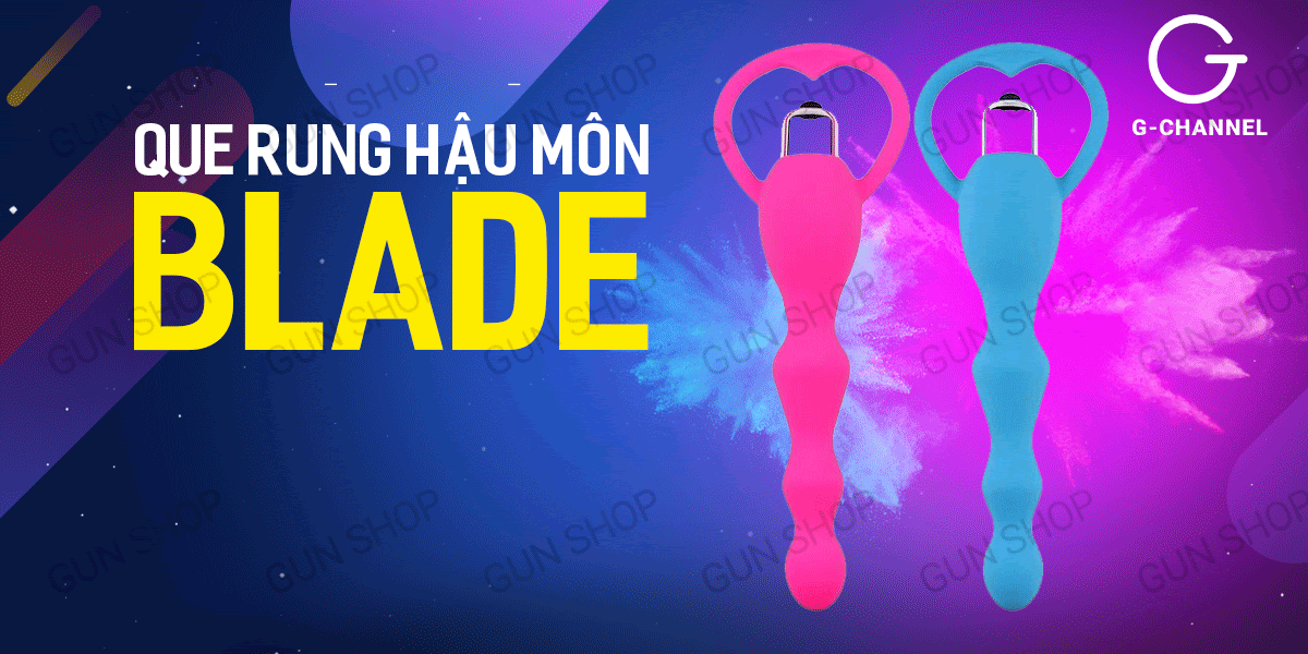 Que rung hậu môn Blade silicon mềm chống nước 15cm rung mạnh