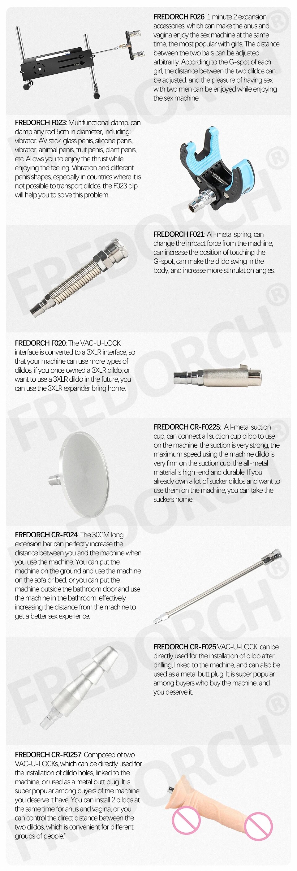Máy làm tình 2 đầu FREDORCH F21S điều khiển app cao cấp