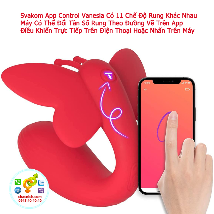 Máy rung cánh bướm Vanesia đa chức năng điều khiển App rung mạnh kích thích Máy rung cánh bướm Vanesia đa chức năng điều khiển App rung mạnh kích thích