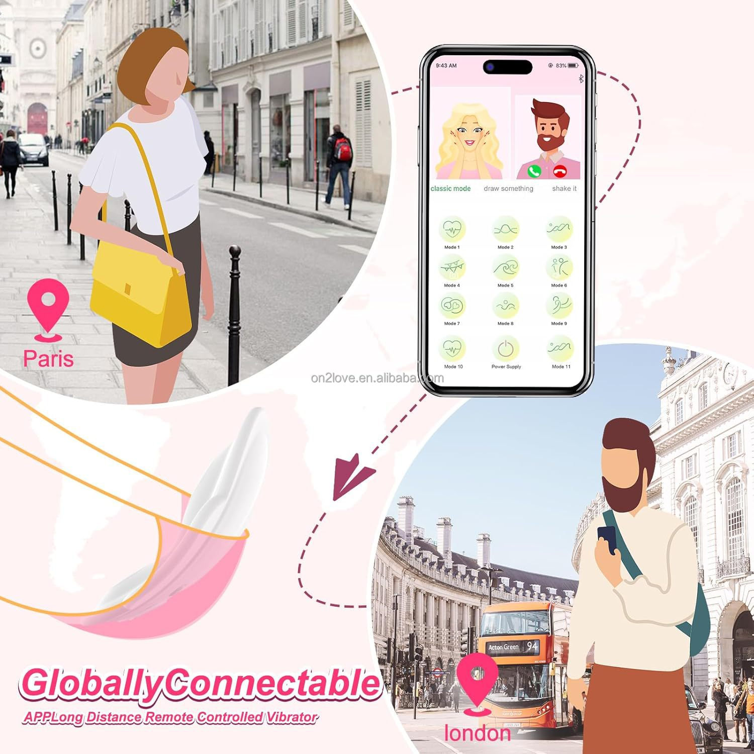Trứng rung điều khiển App remote cao cấp 11 chế độ không thấm nước