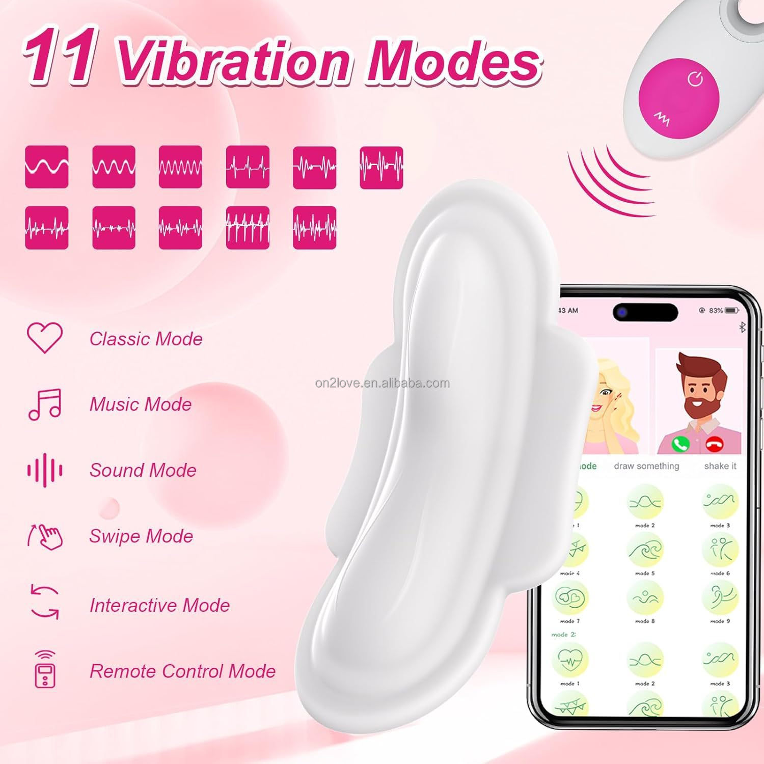 Trứng rung điều khiển App remote cao cấp 11 chế độ không thấm nước