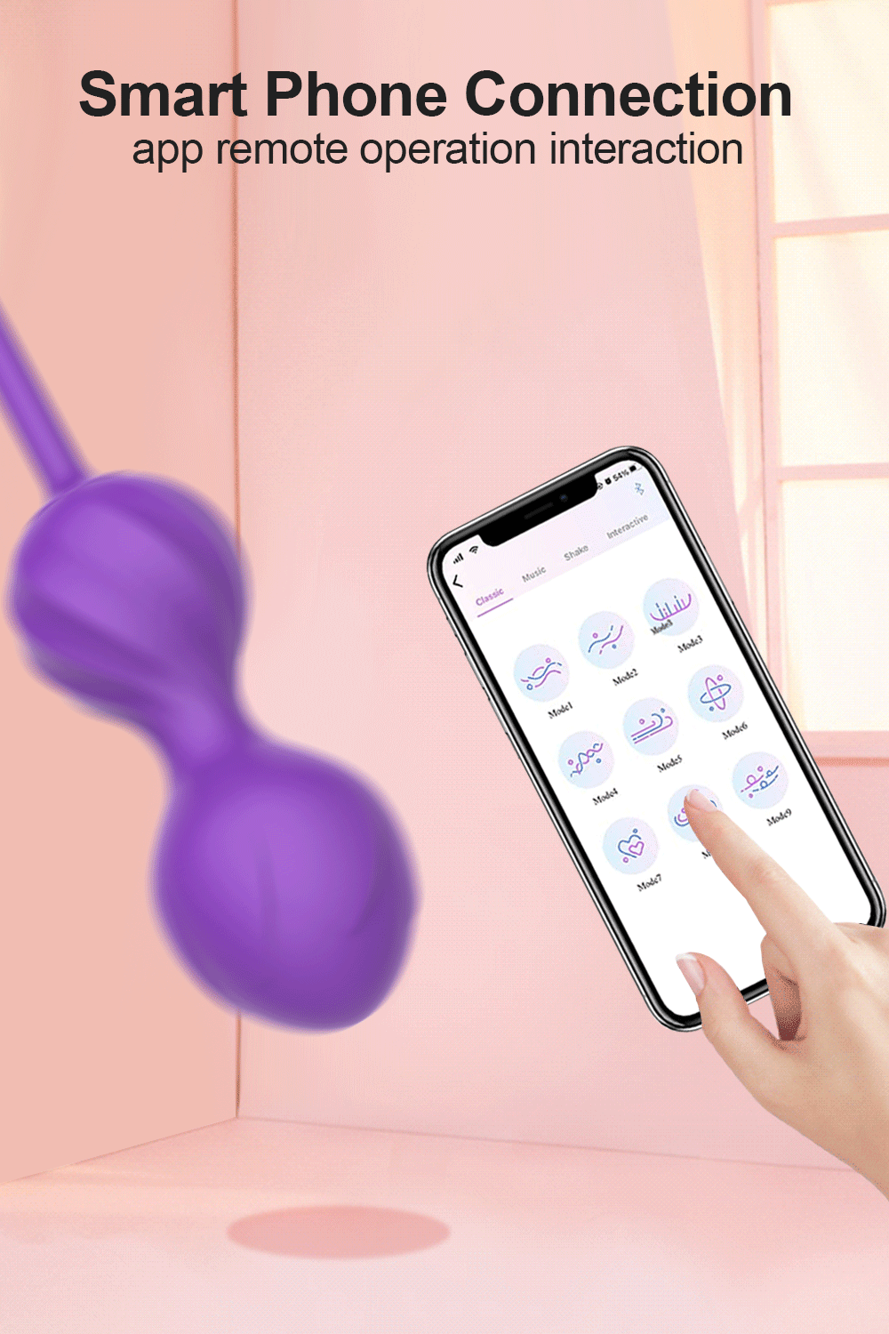 Trứng rung hồ lô Jiuuy Bluetooth se khít âm đạo, kích thích
