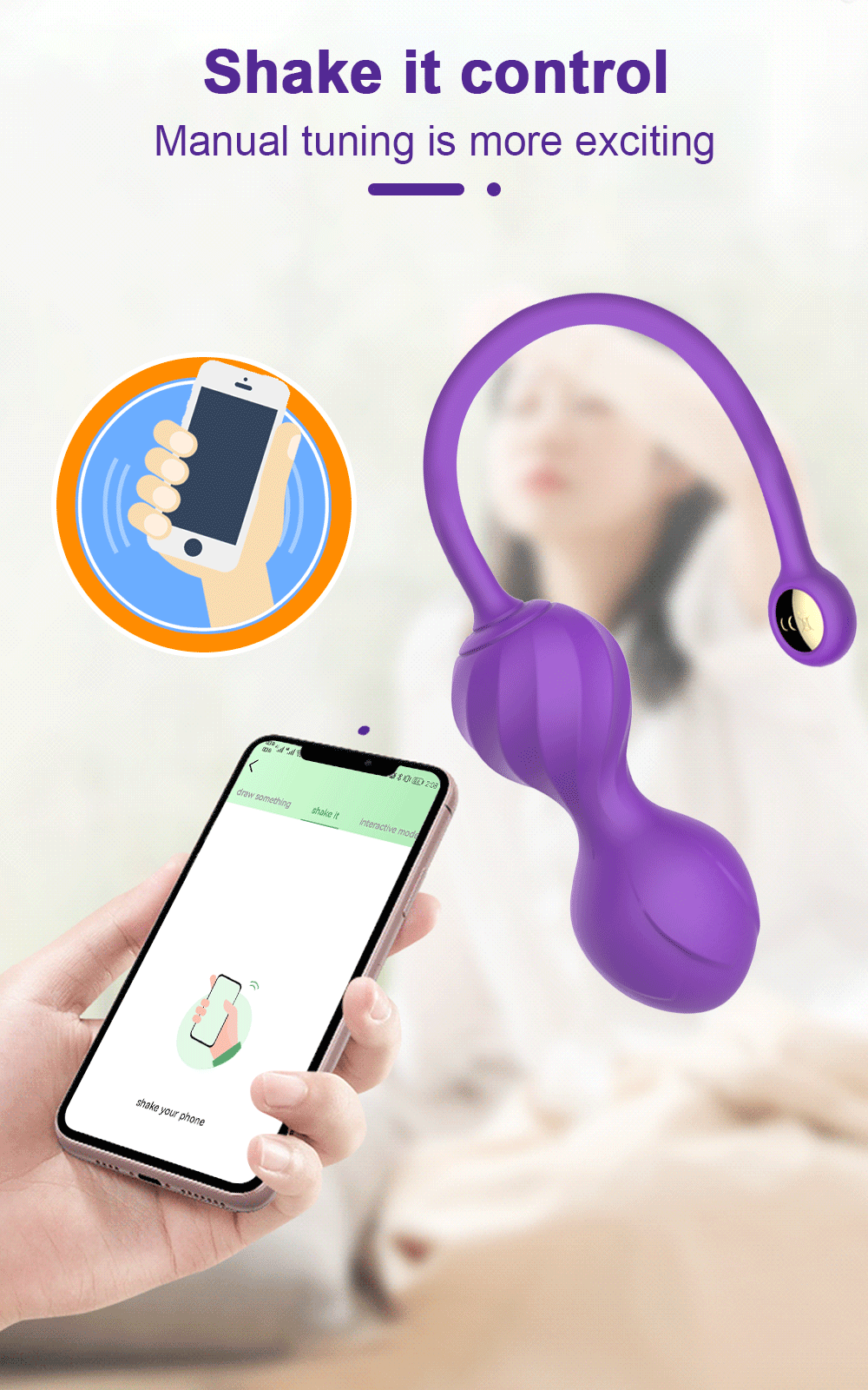 Trứng rung hồ lô Jiuuy Bluetooth se khít âm đạo, kích thích