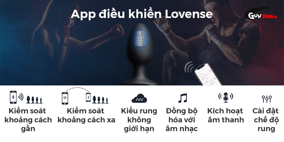 Shop bán Trứng rung hậu môn Lovense Hush 2 điều khiển qua app bluetooth cho gay nhập khẩu