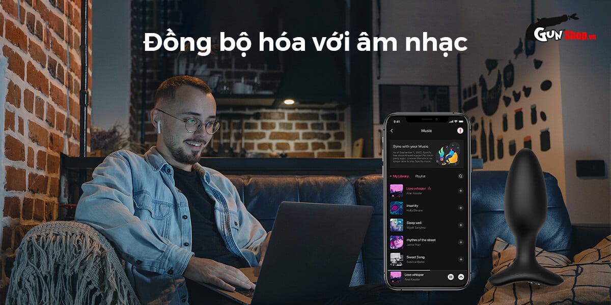 Shop bán Trứng rung hậu môn Lovense Hush 2 điều khiển qua app bluetooth cho gay nhập khẩu