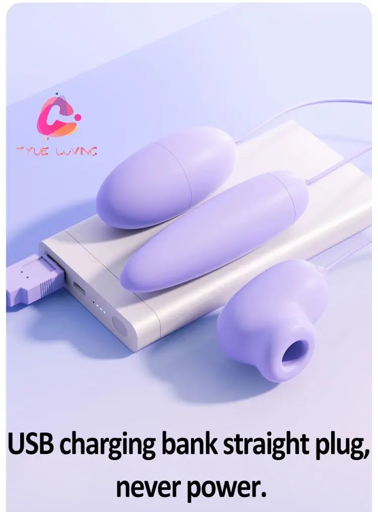 Trứng rung hút chân không 2 đầu Ankini điều khiển từ xa siêu mạnh