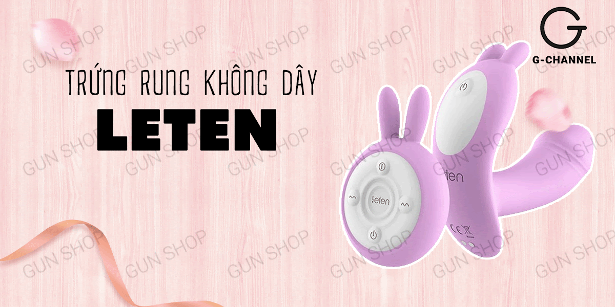 Trứng rung Leten không dây sạc điện tạo nhiệt massage cao cấp