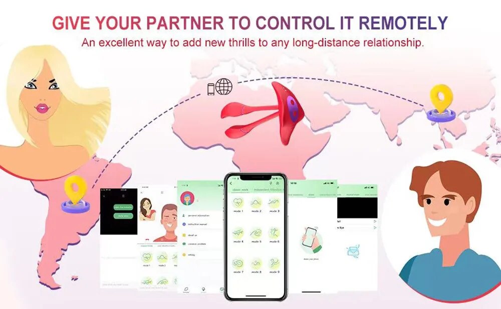 Trứng Rung Tình Yêu Love Spouse App Điều Khiển Không Dây Bluetooth