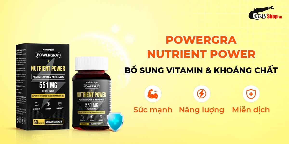 Viên Uống Vitamin Tổng Hợp Powergra 60 Viên - Tăng Cường Sức Khỏe
