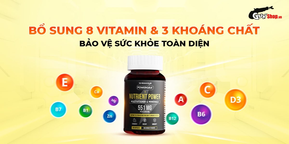 Viên Uống Vitamin Tổng Hợp Powergra 60 Viên - Tăng Cường Sức Khỏe