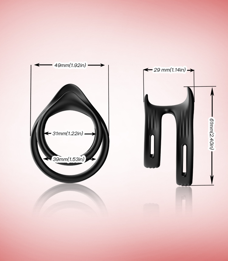Vòng đôi silicon Cock Ring Stay Hard Mỹ co giãn chống xuất tinh sớm
