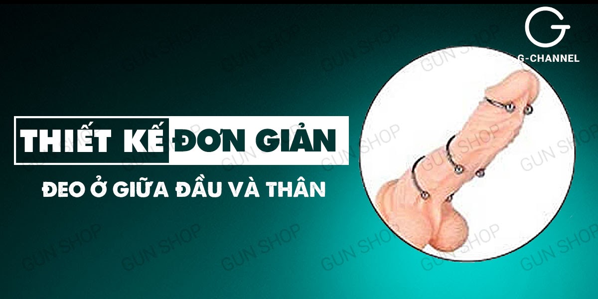 Vòng khoen bi inox cao cấp đeo dương vật tăng khoái cảm chống xuất tinh sớm