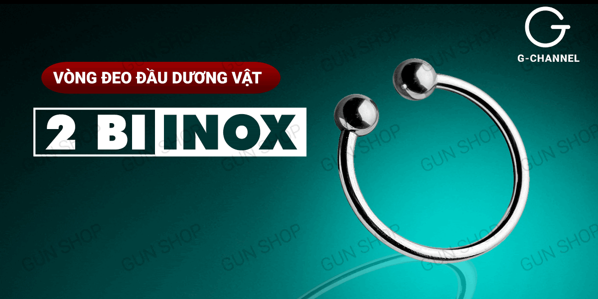 Vòng khoen bi inox cao cấp đeo dương vật tăng khoái cảm chống xuất tinh sớm