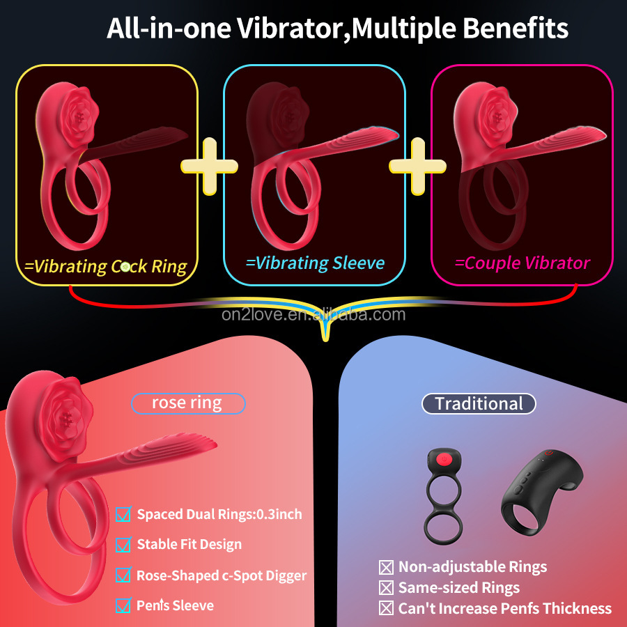 Vòng đeo dương vật rung 10 chế độ điều khiển App silicone
