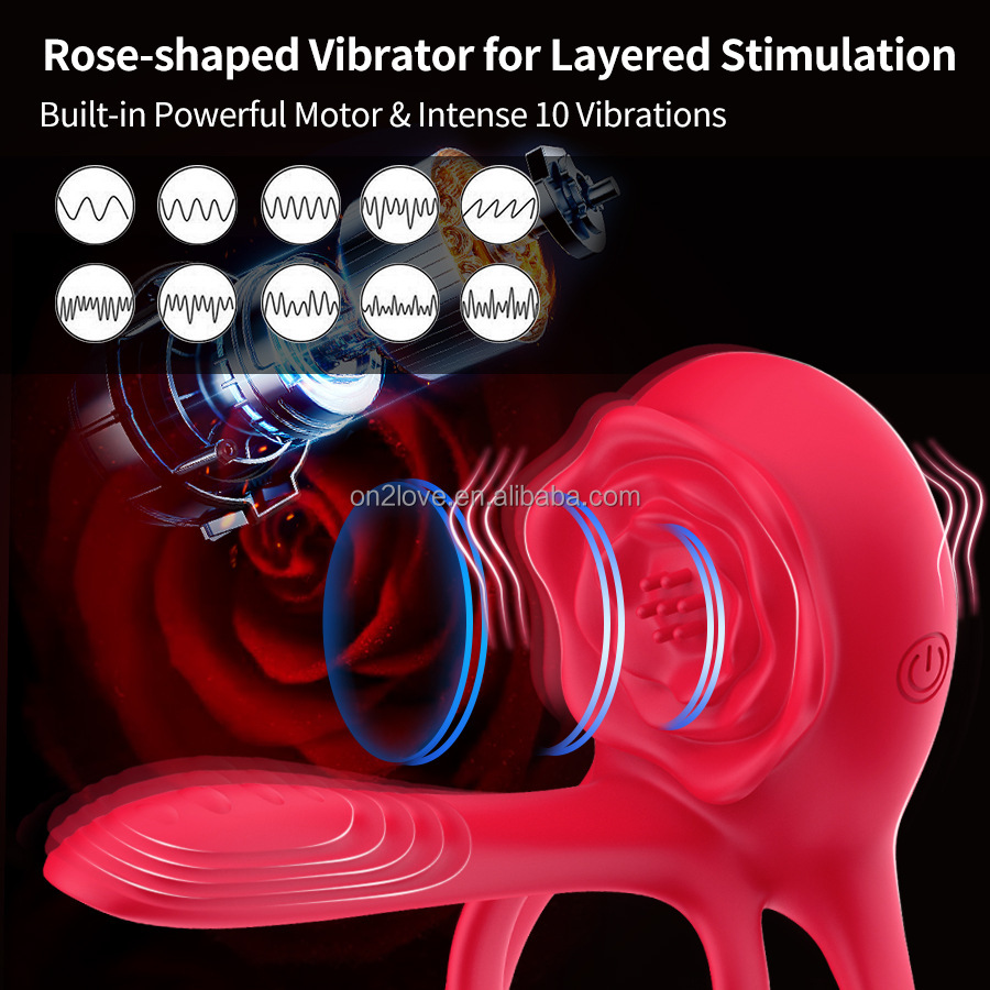 Vòng đeo dương vật rung 10 chế độ điều khiển App silicone
