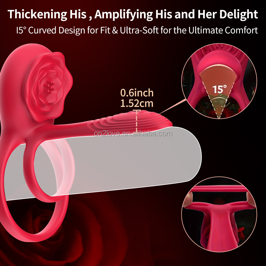 Vòng đeo dương vật rung 10 chế độ điều khiển App silicone